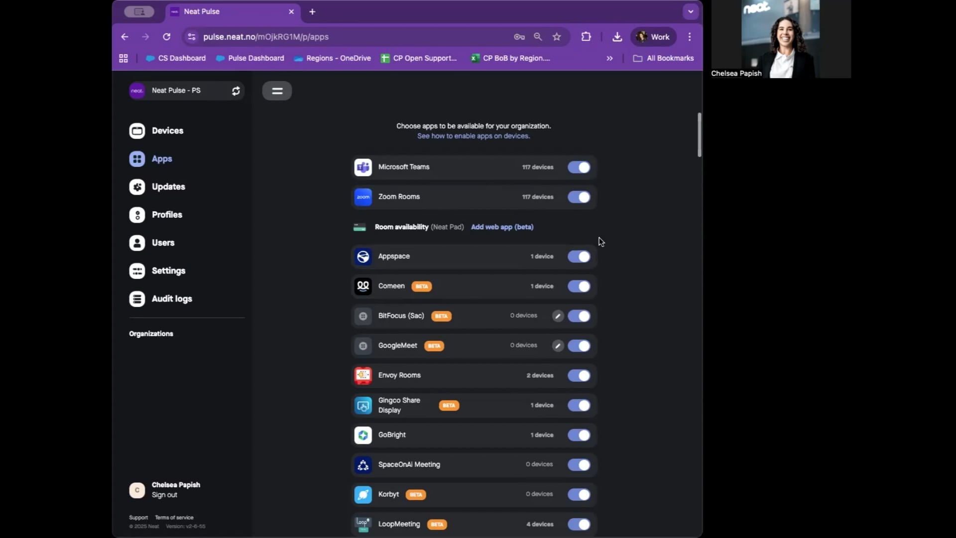 Navigating Applications Available on Neat Pulse