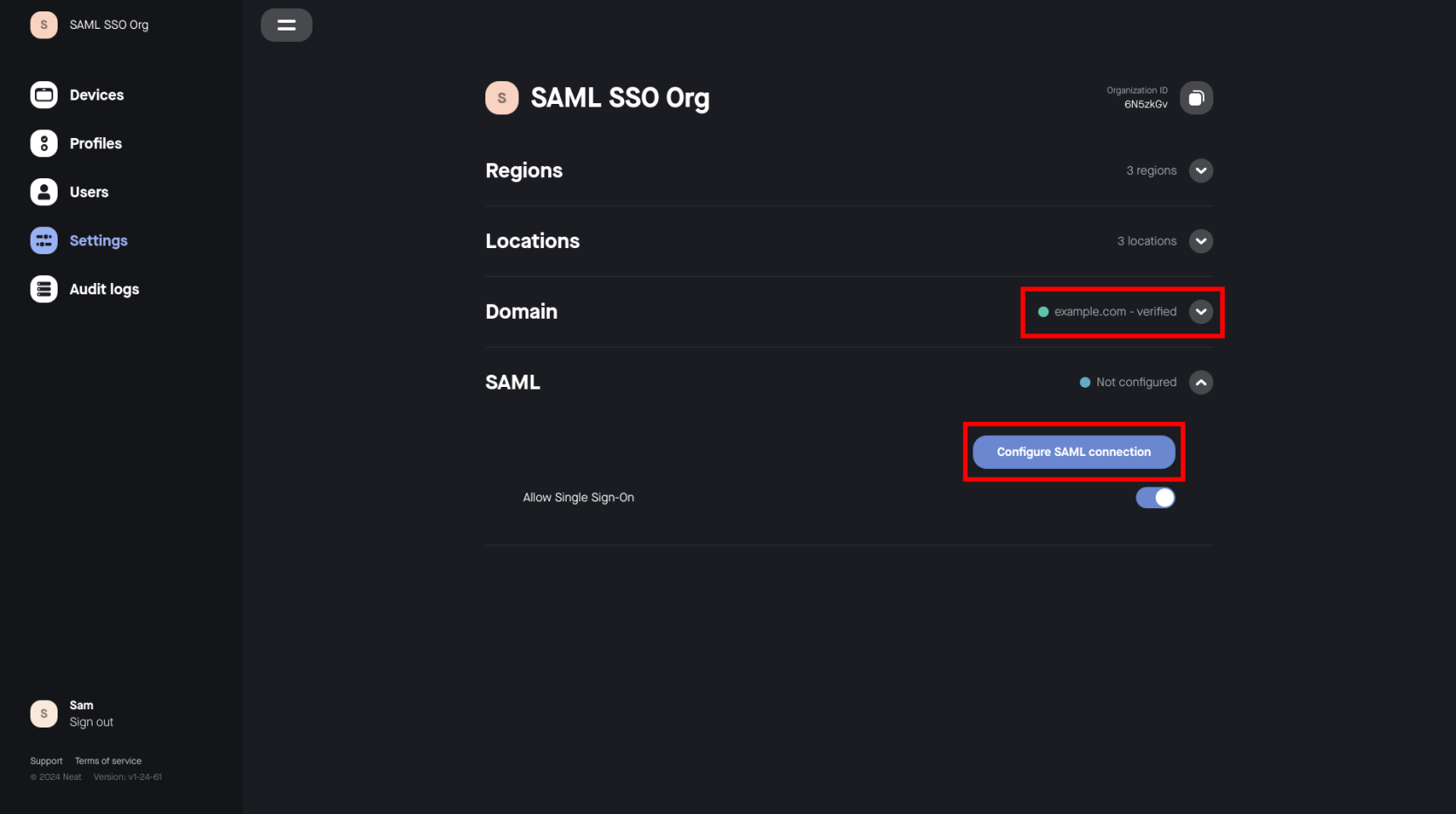 Configuring SAML SSO for Neat Pulse - Neat Support
